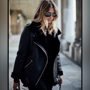 Zara oversized Biker Jacket